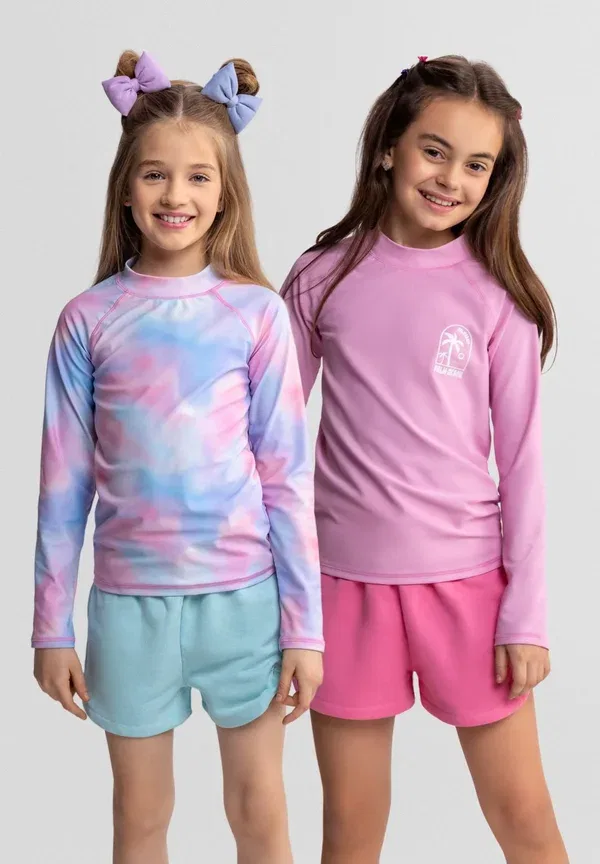 Комплект из 2 лонгсливов с градиентом Minoti, light pink, light blue — фото 2