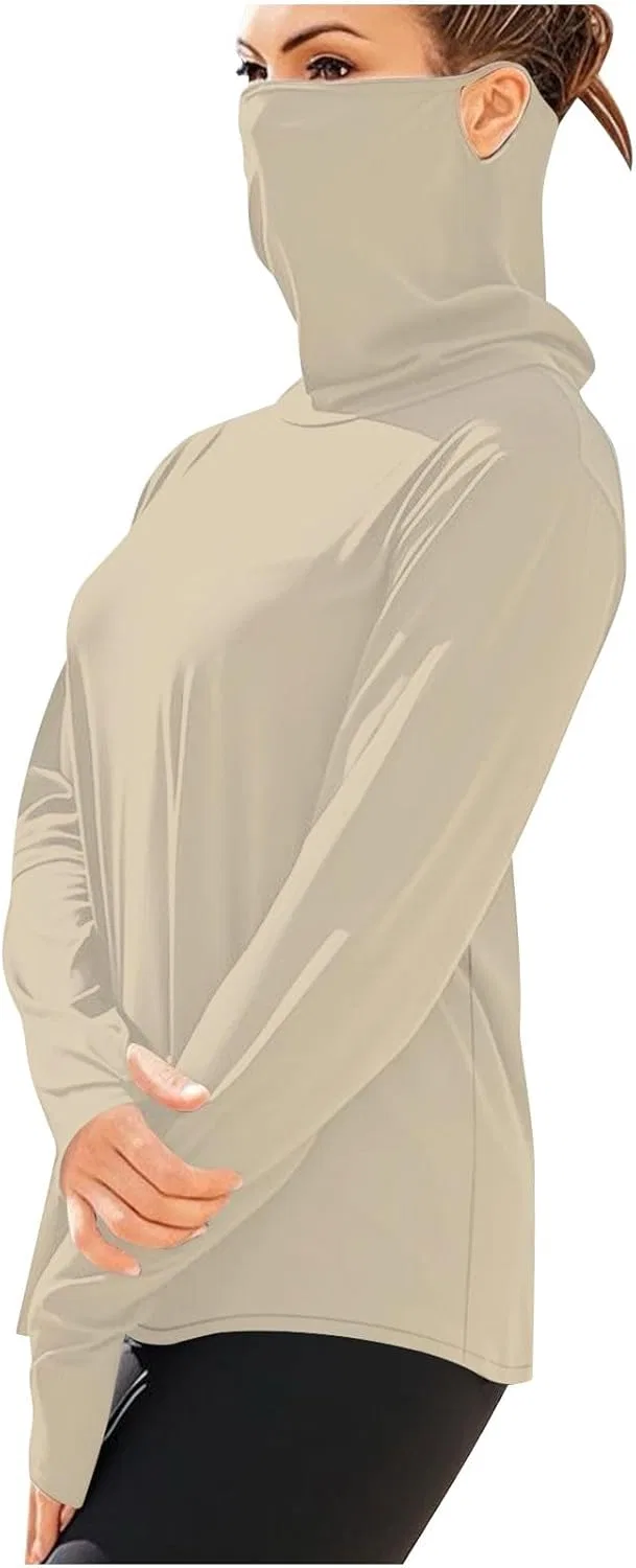 Женская футболка с защитой UPF 50+ для рыбалки, A-beige