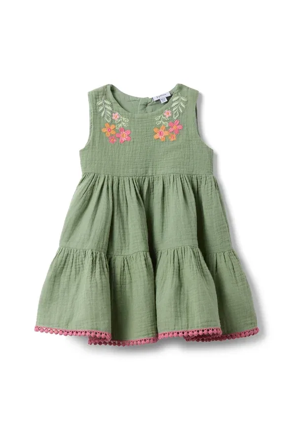 Платье хлопковое Day dress Ovs, зеленый