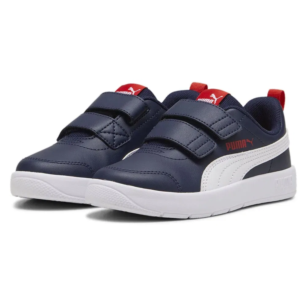 Детские кроссовки для девочек Courtflex V3 V PS Puma, Blue — фото 4