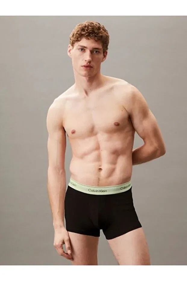 Мужские трусы-боксеры 3-шт Trunk Calvin Klein, B-White, Beau Blue, Leafy Fun Wbs — фото 2