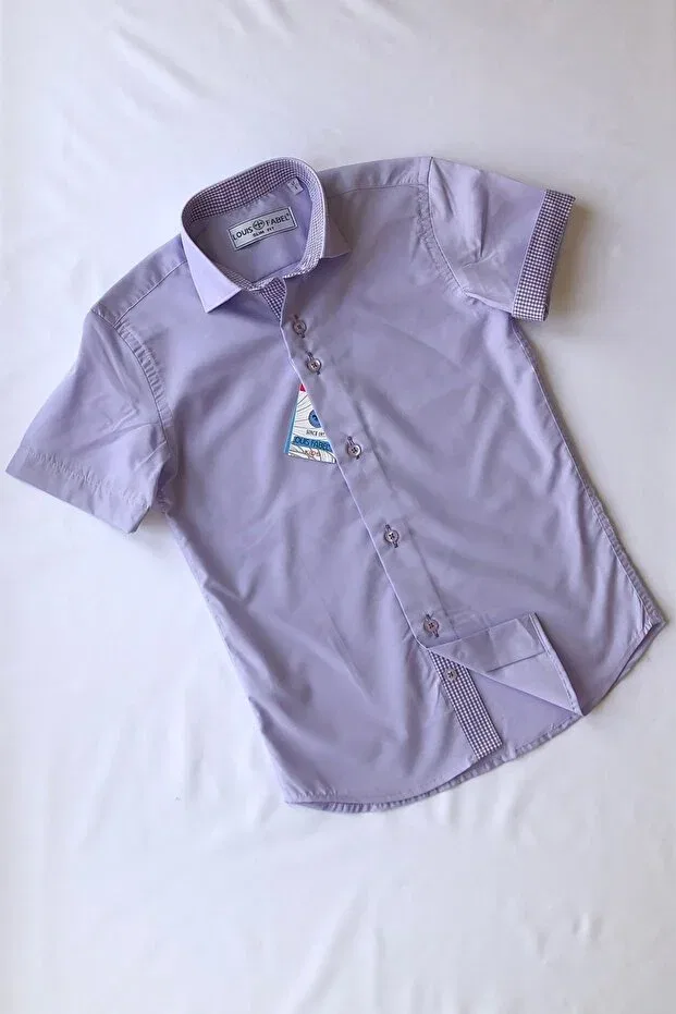 Детская рубашка для мальчиков в клетку Louis Kids, Lilac