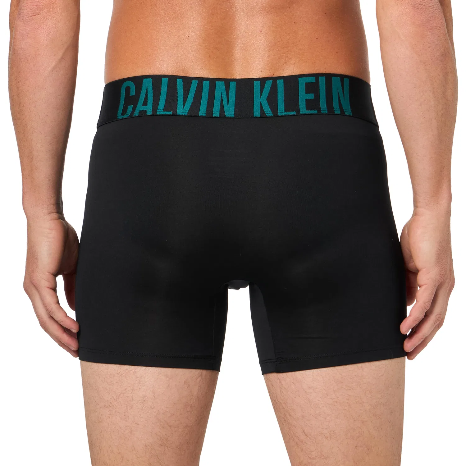 Мужские боксеры из хлопка Calvin Klein, Black Bodies W/Aqua Bar, White, Dark Blue Logo — фото 3