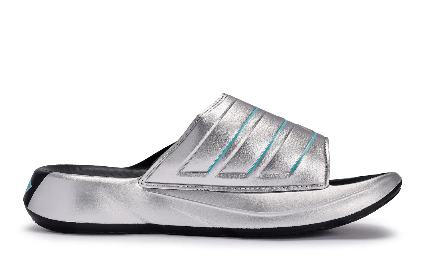 Детские шлепанцы с принтом Silver Avant-Garde-Silver Adidas, Silver Avant-Garde-Silver — фото 3