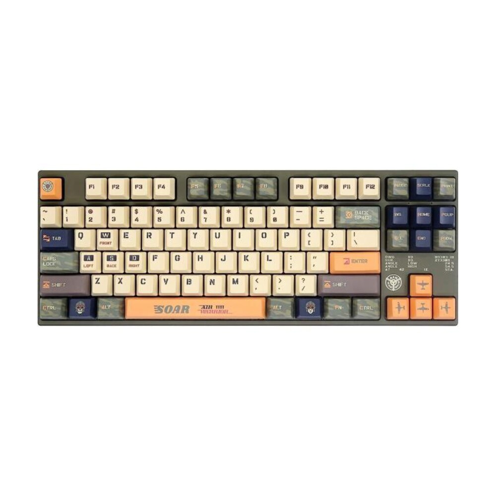 

Механическая игровая проводная клавиатура Varmilo Soar 87, Cherry MX Red, зеленый/оранжевый, английская раскладка