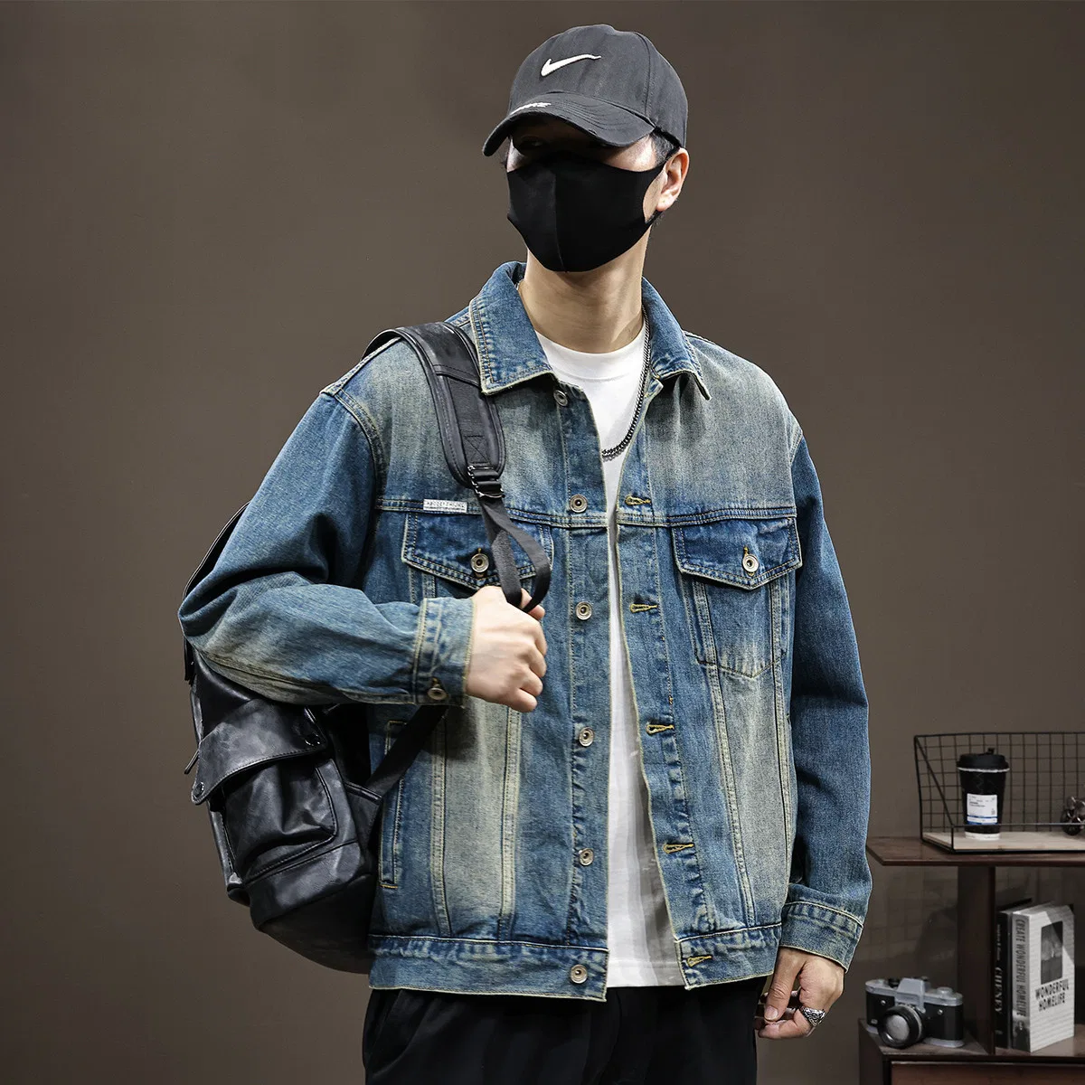 Детская рубашка из денима Lapel Moderate Denim Tonlion, Vintage Blue — фото 4