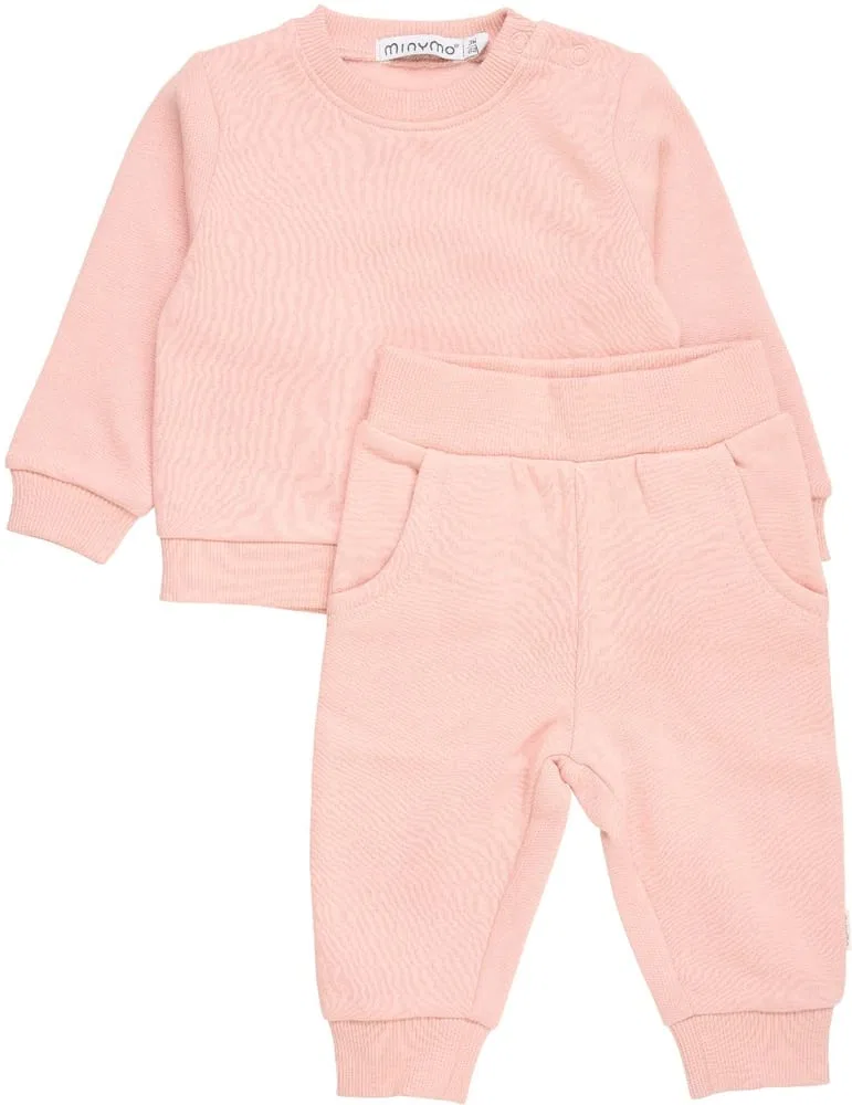 Комплект спортивный детский с принтом Sweat Set Minymo, розовый