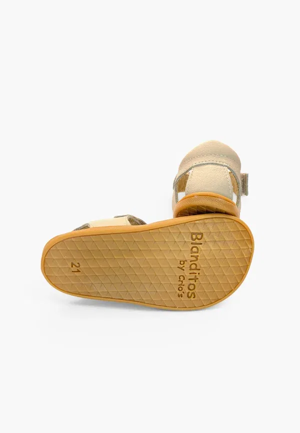 Сандалии кожаные Walking sandals Pisamonas, beige, бежевый — фото 4