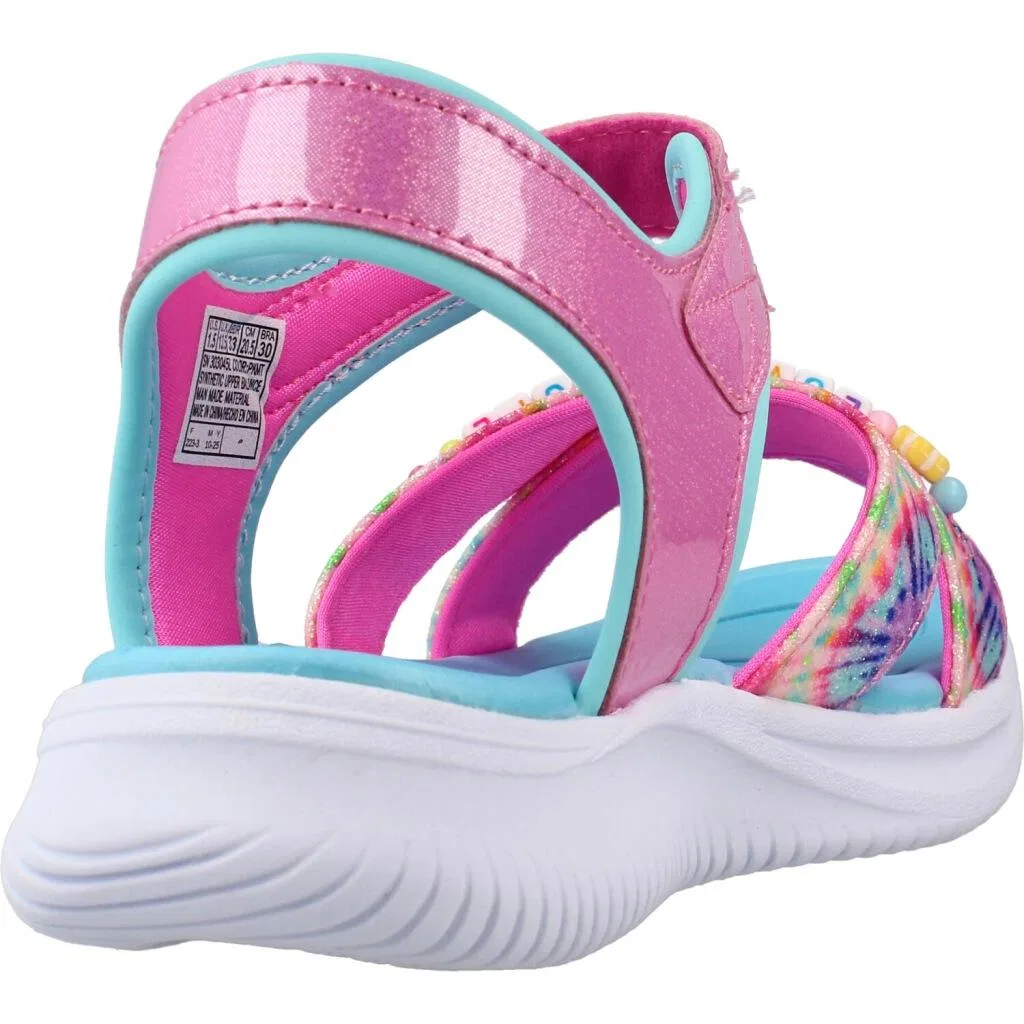 Детские сандалии с принтом Tie Dye Bf Skechers, Rosa — фото 3