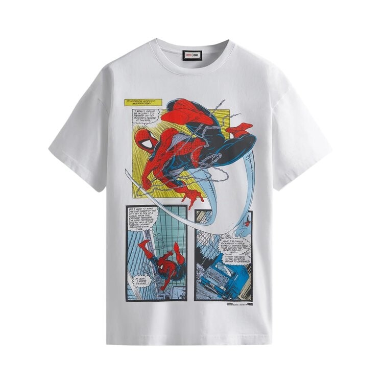 

Футболка Kith For Spider-Man New York City Vintage Tee 'White', белый