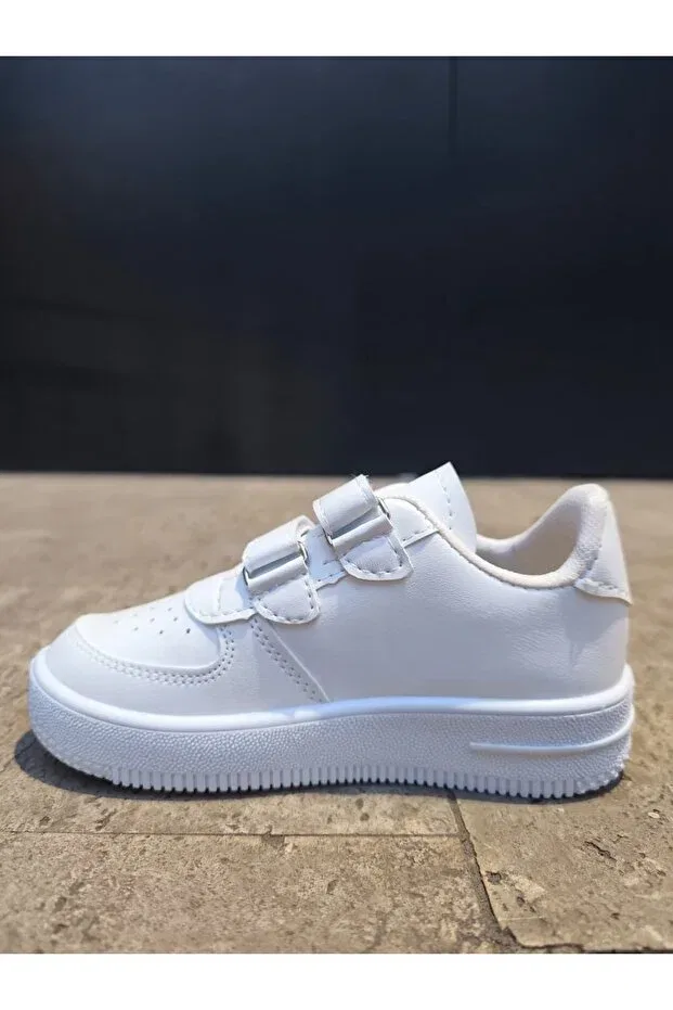 Детские кроссовки для девочек с принтом полоска Basics Ayakx Spor, White — фото 2