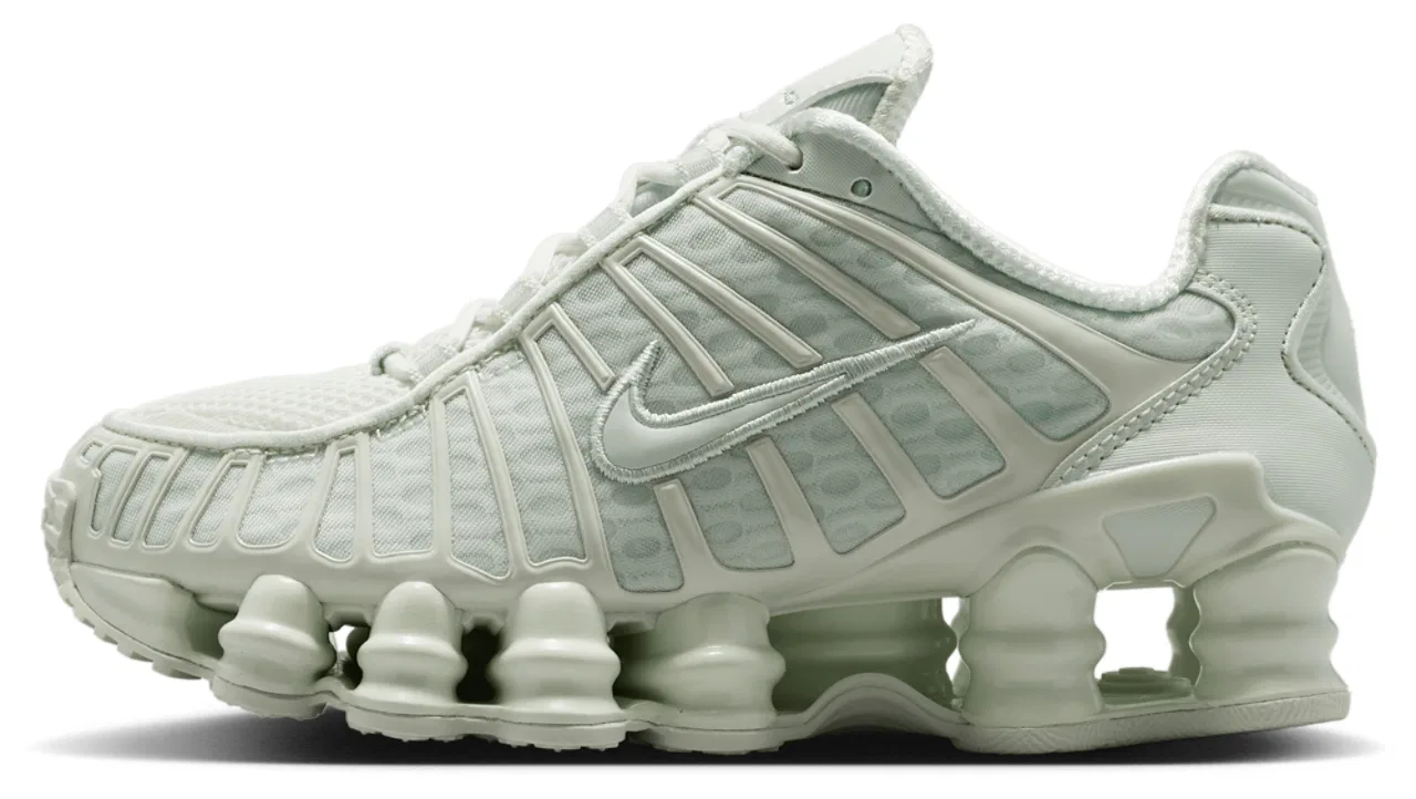 Кроссовки для мальчиков Shox TL Nike, цвет Spruce Aura/Light Silver/Spruce Aura — фото 2