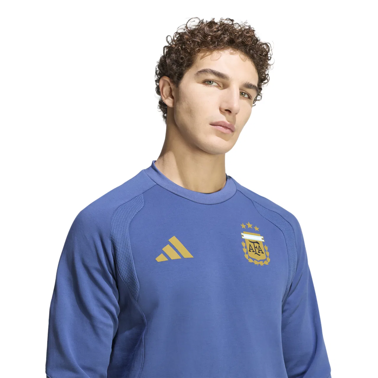 Мужская куртка Argentina Tiro Travel Crew Jumper Adidas, цвет Crew Blue — фото 3