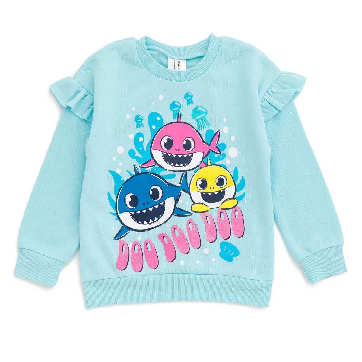 Детский комплект из свитшота и леггинсов с принтом Pinkfong Baby Shark, Turquoise — фото 3