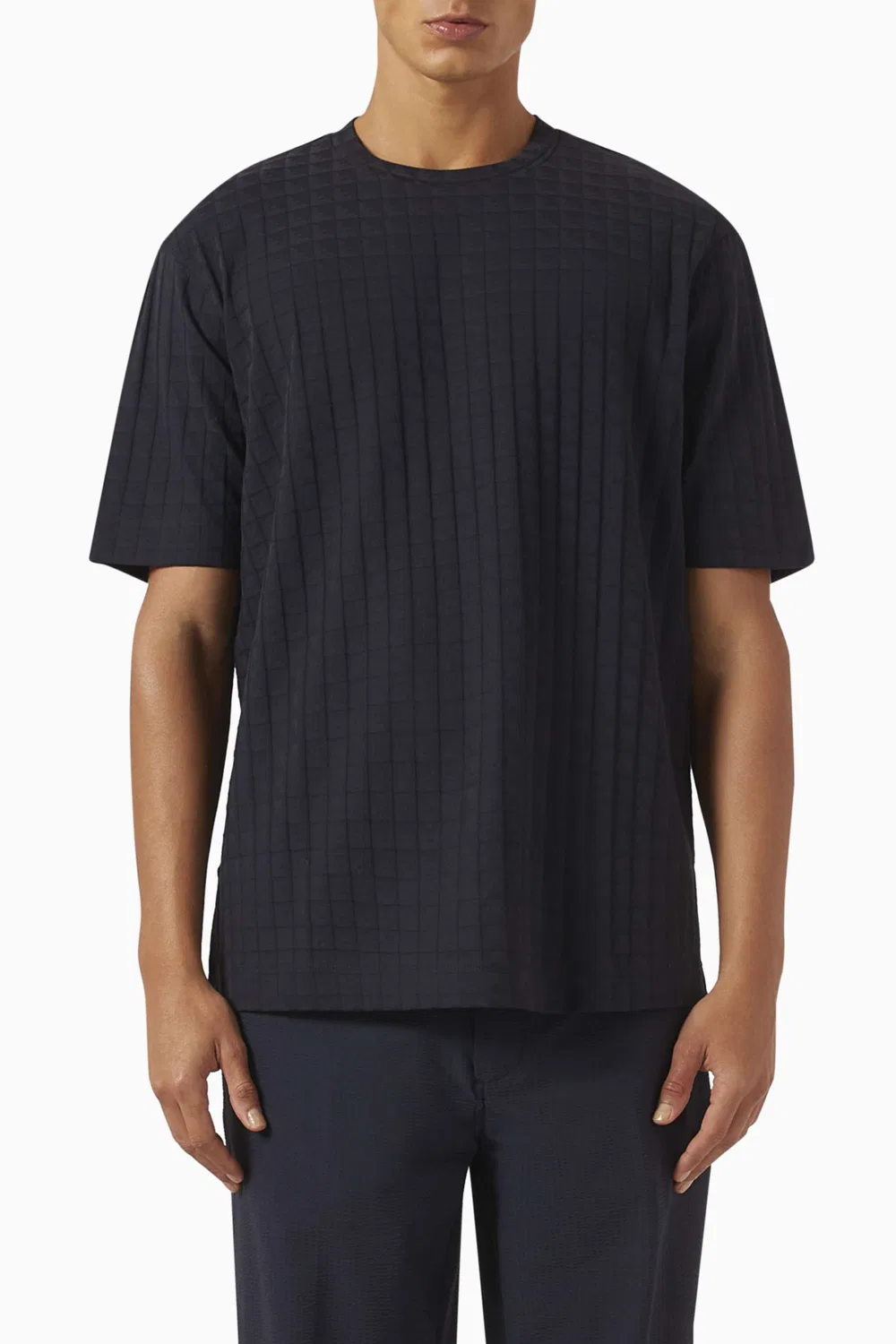 Футболка с коротким рукавом с принтом Micro Eagle Logo Emporio Armani, синий