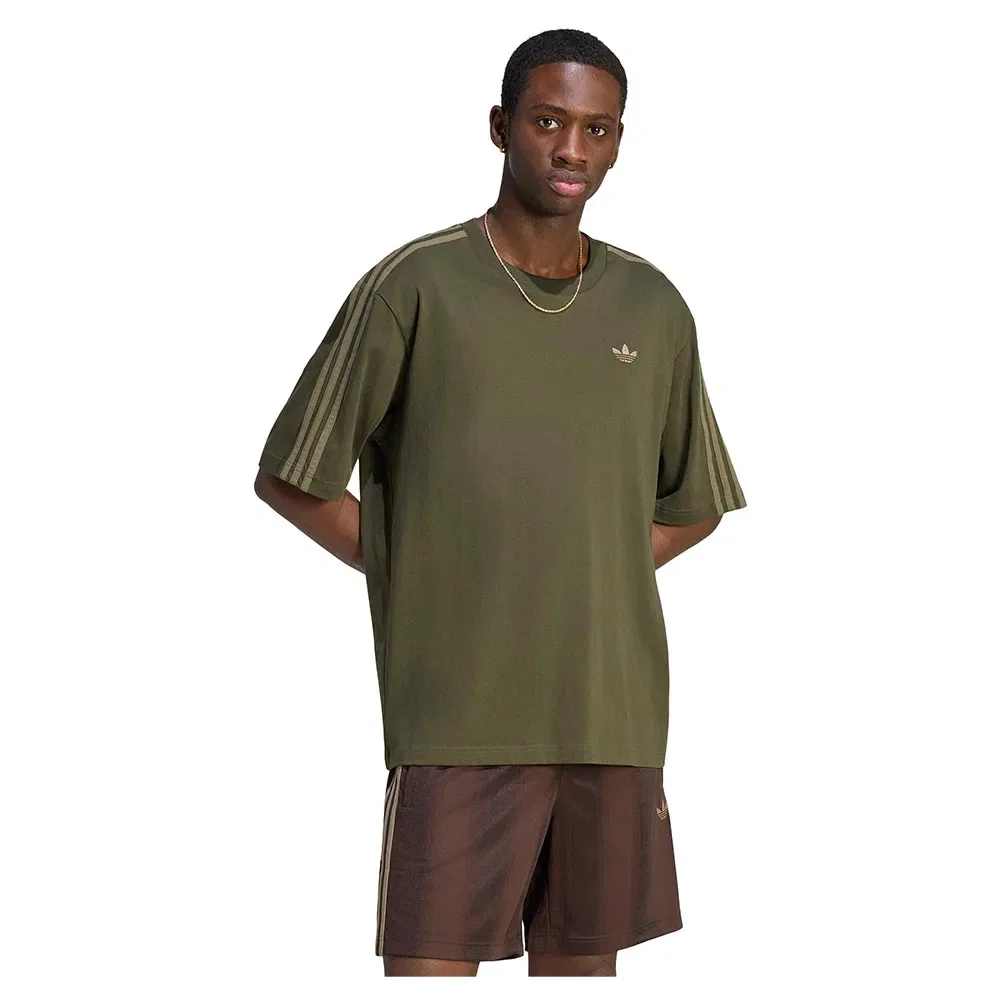 Мужская футболка оверсайз Adicolor 3-Stripes Adidas Originals, Green