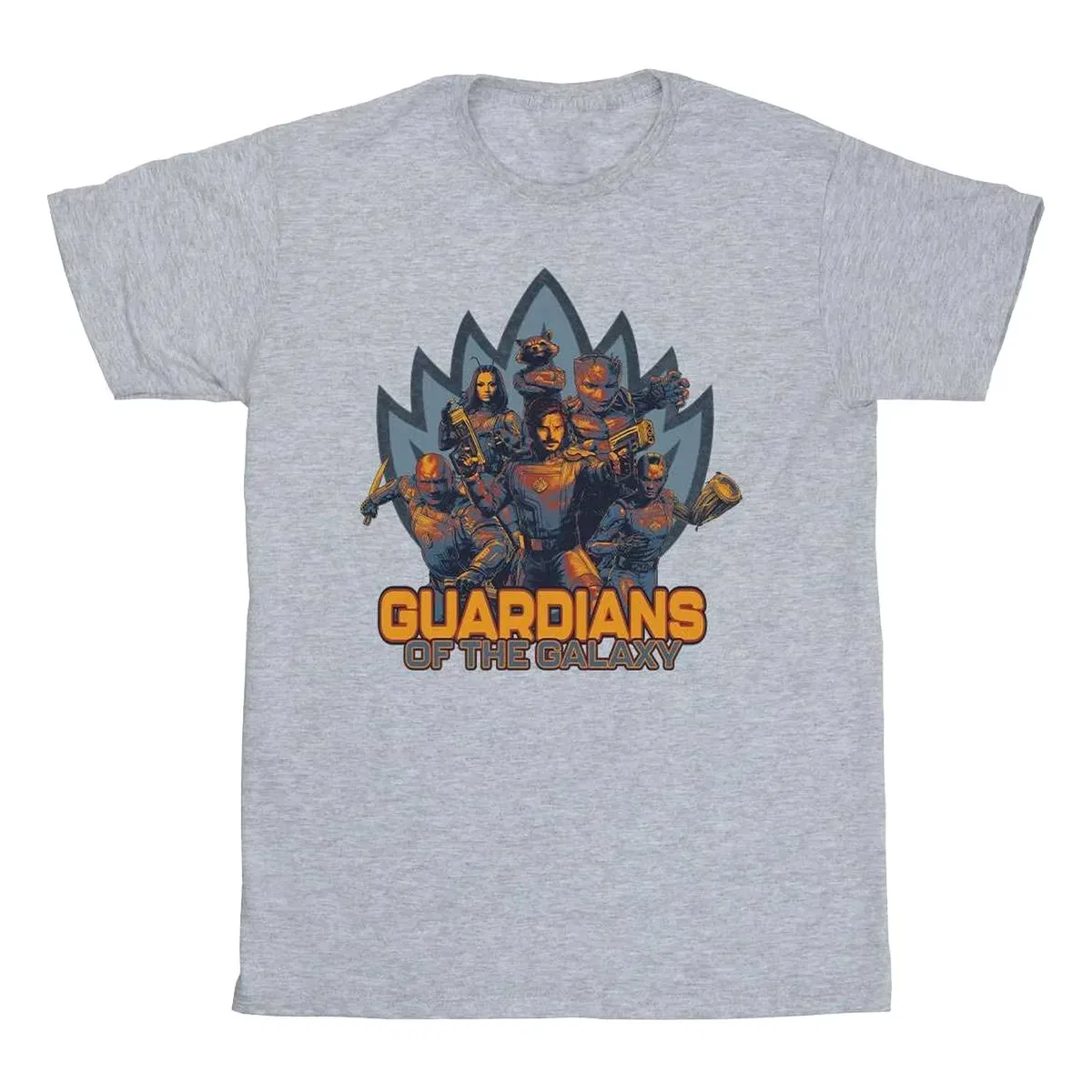 Футболка с принтом Shield Guardians Of The Galaxy Volume 3, Grey