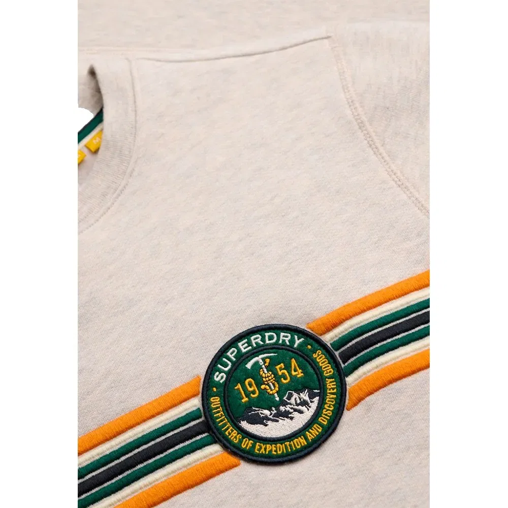 Мужской свитшот свободного кроя Outdoor Stripe Logo Relaxed Superdry, Beige — фото 2