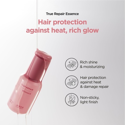 Термозащитное масло для волос True Repair Hair Oil Visibly Smooths Amos Professional — фото 3