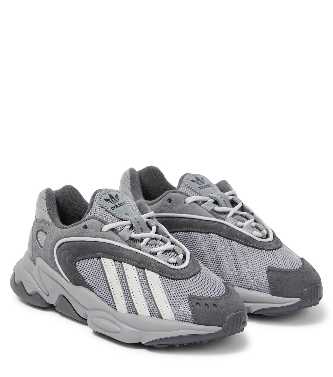 

Кроссовки oztral j с кожаной отделкой Adidas Originals Kids, серый
