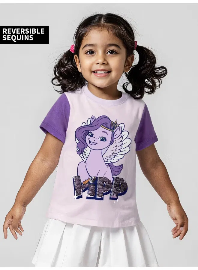 Комплект футболки и леггинсов с блестящим принтом My Little Pony The Souled Store, лавандовый