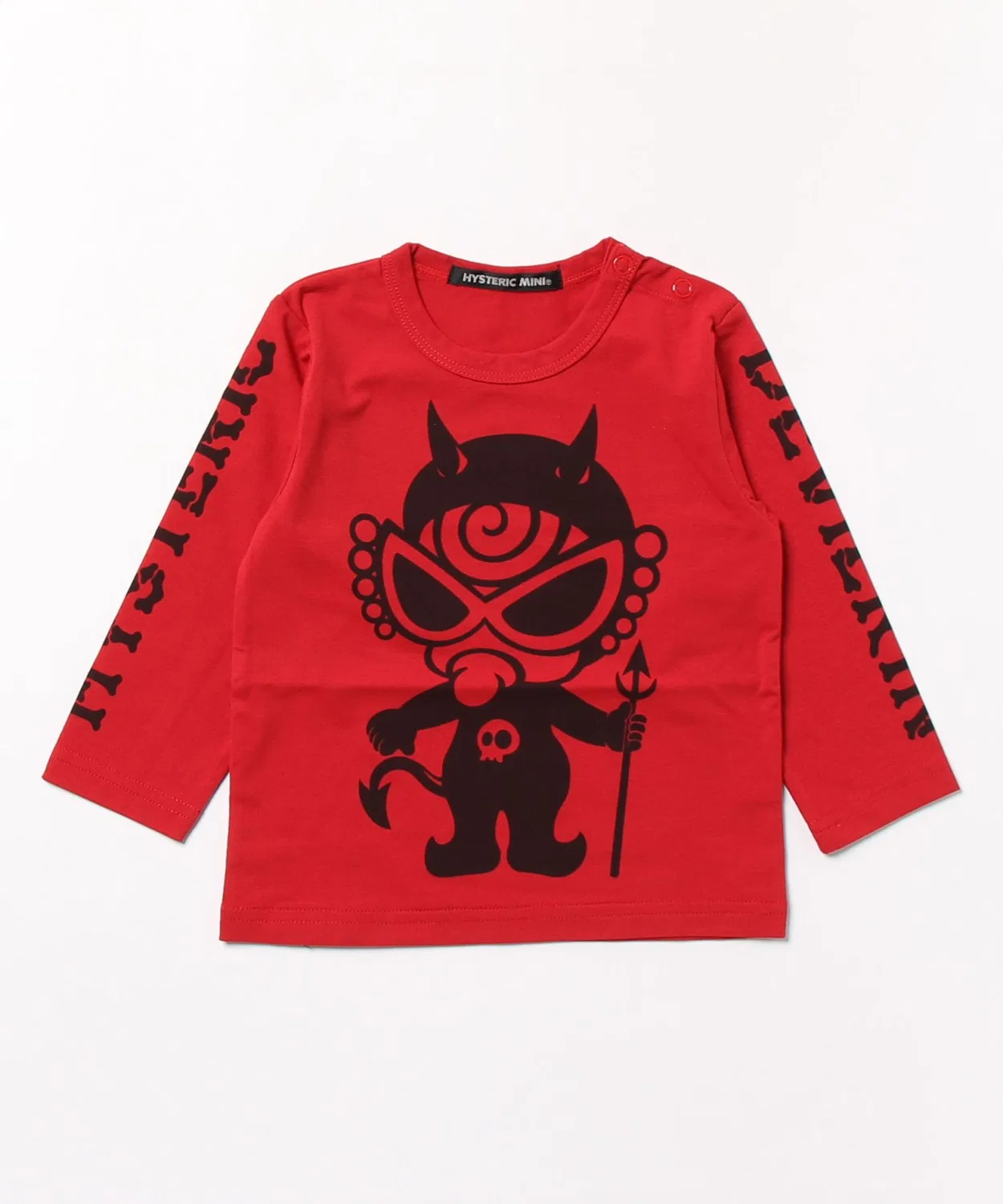 Детская футболка с длинным рукавомDEVILKIN HYSTERIC MINI, Red