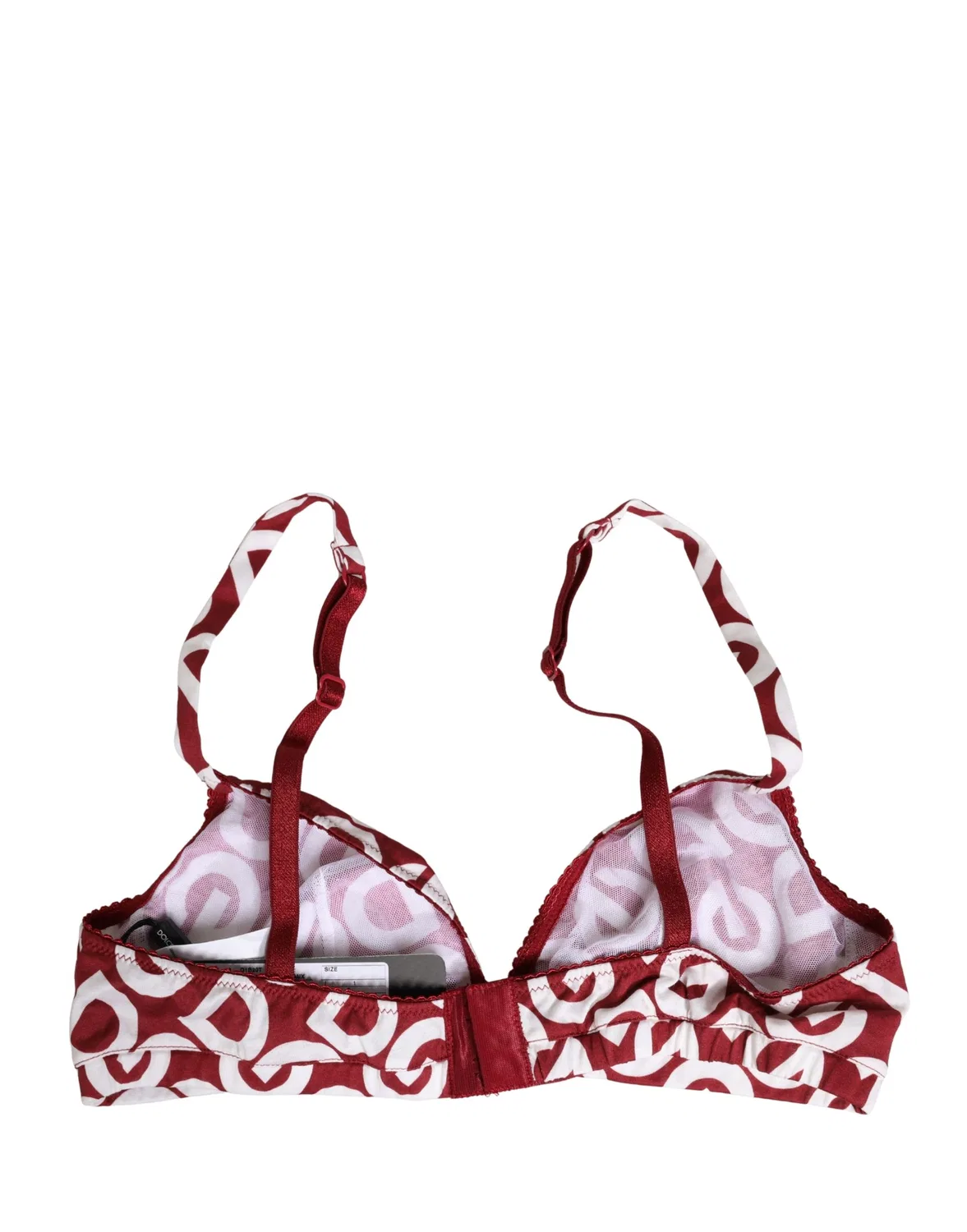 Женское хлопковое бюстгальтер без поролона Soft Cup Bra Dolce & Gabbana, White and Red — фото 4