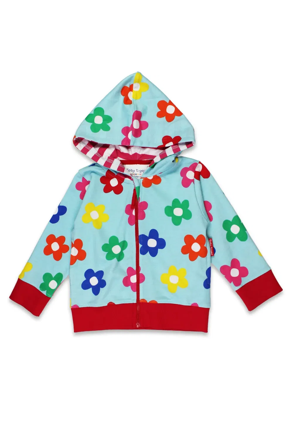 Детский худи с принтом Rainbow Bloom Toby Tiger, Multi