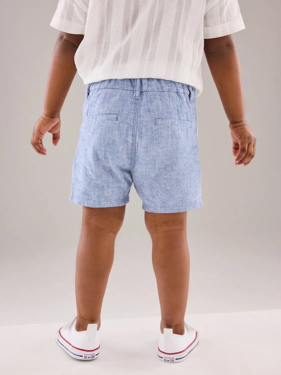 Шорты чинос из льняной смеси, Chambray Blue Next — фото 3