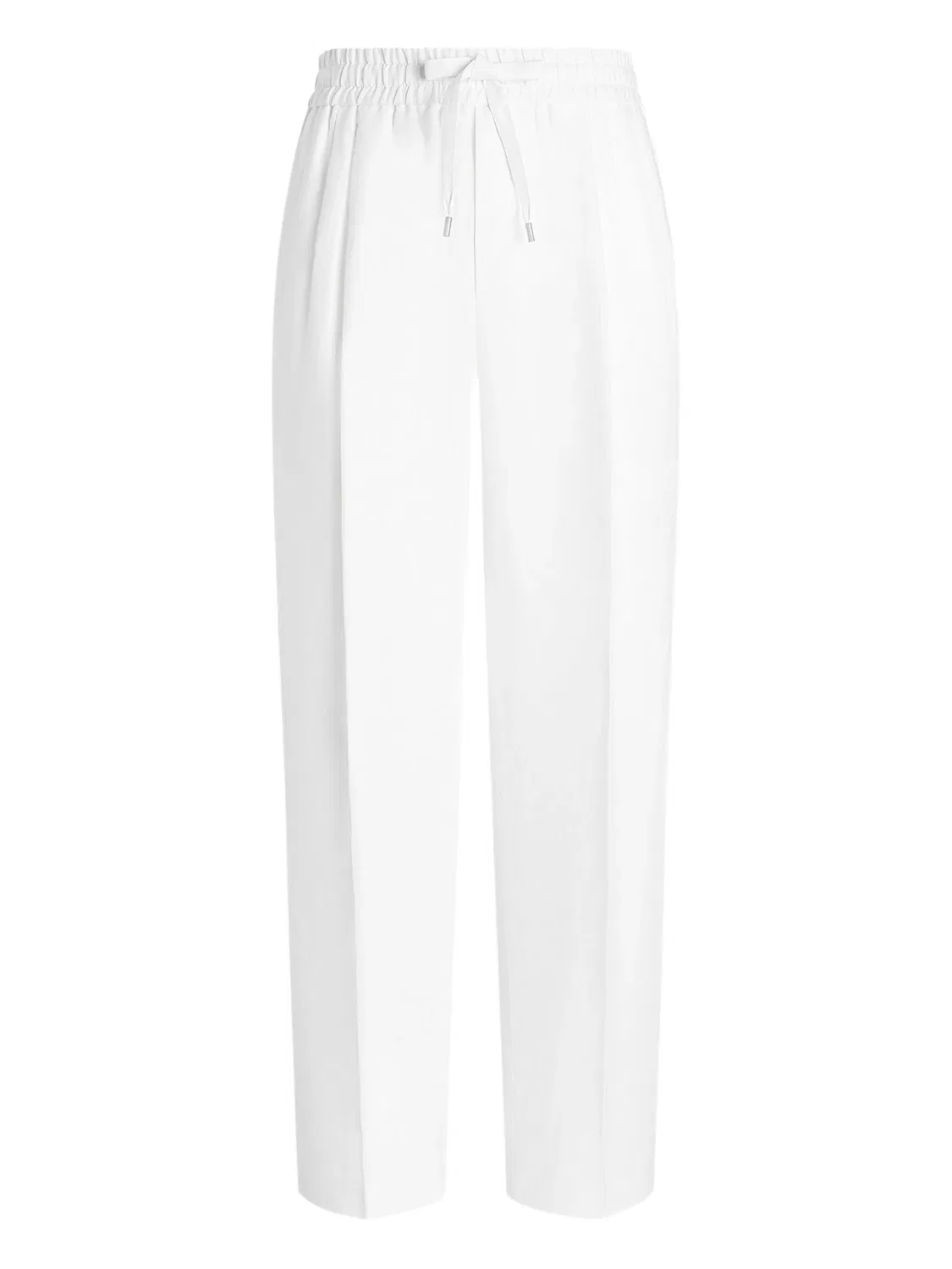 Льняные зауженные брюки Dolce & Gabbana, белый