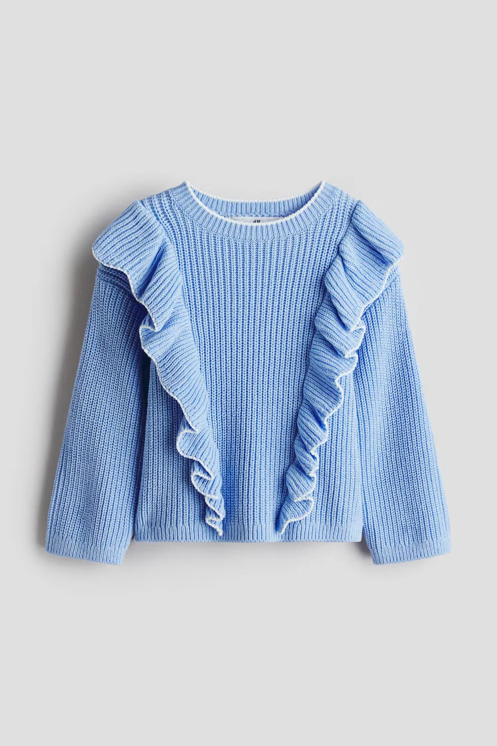 Свитер с оборками H&M, Blau — фото 4