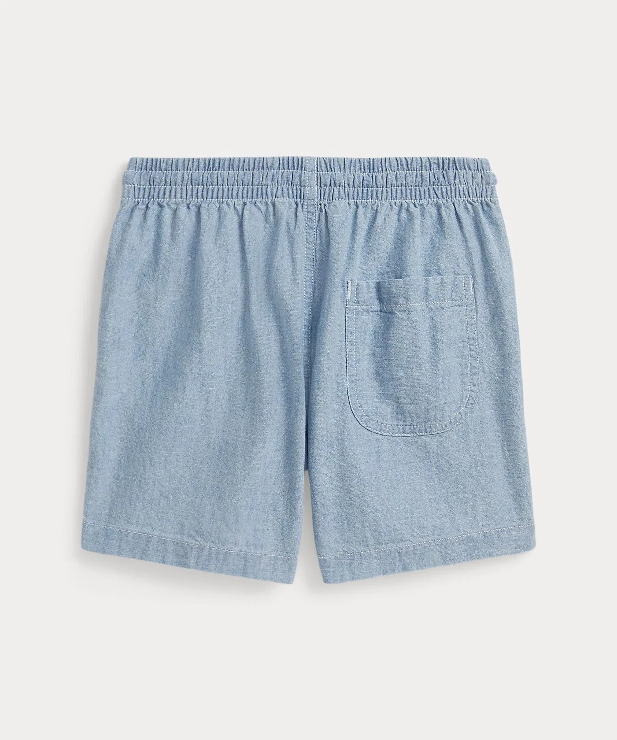 POLO RALPH LAUREN CHILDRENSWEAR Детские шорты оверсайз из хлопкового шамбре с вышивкой пони Polo Ralph Lauren, Синий — фото 2
