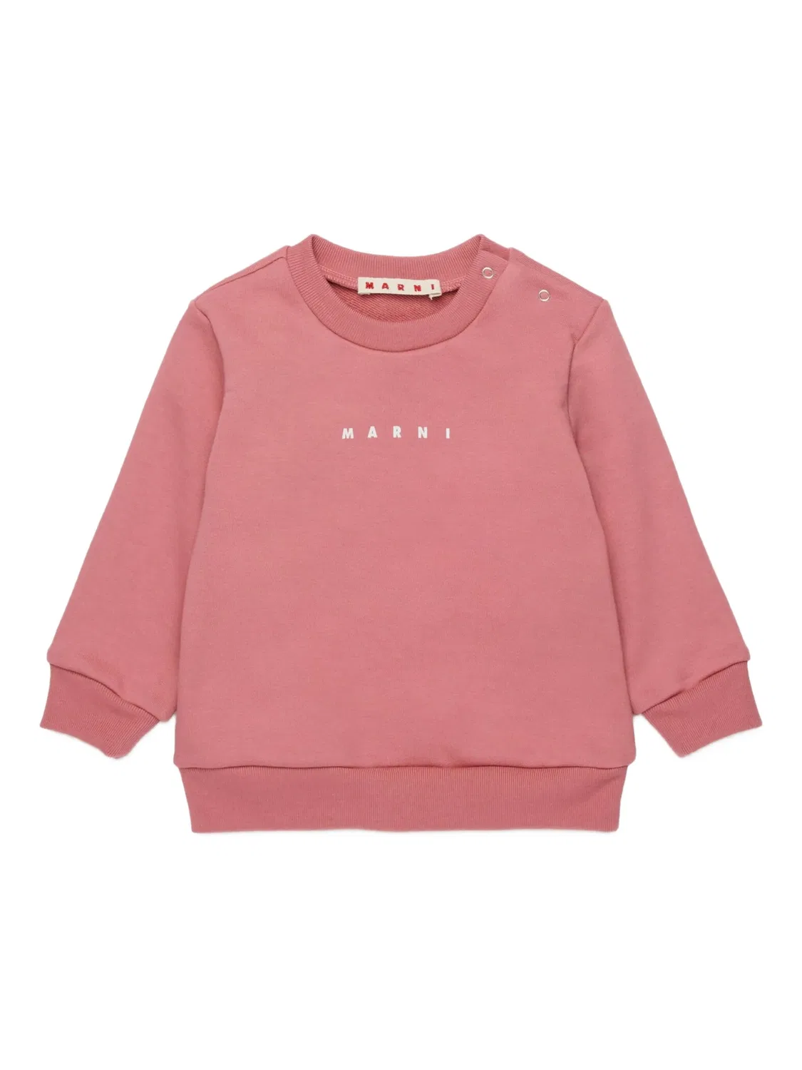 Хлопковый свитшот с логотипом Marni, нежно-розовый