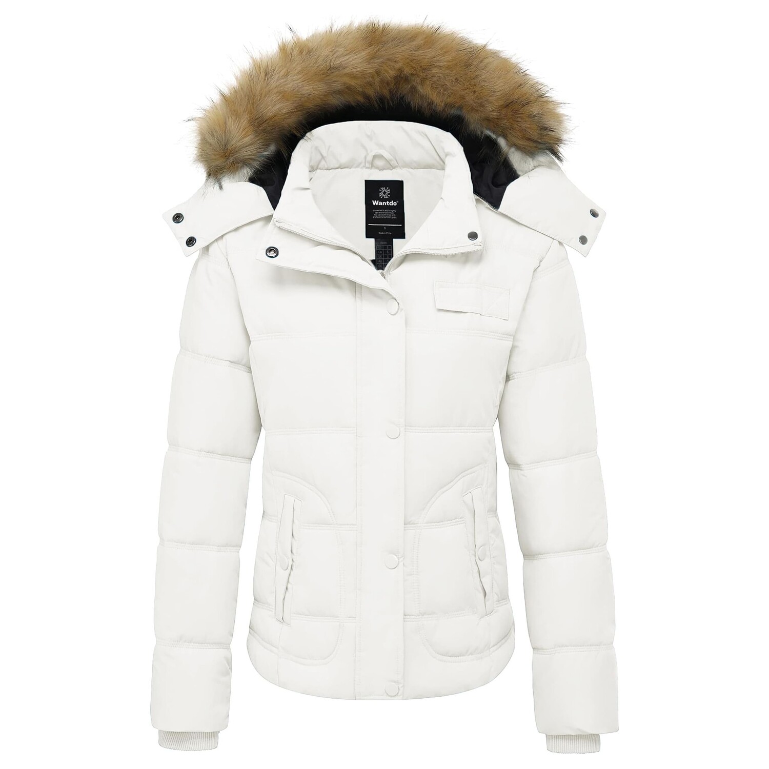 

Куртка Wantdo Waterproof Hooded Faux Fur, белый