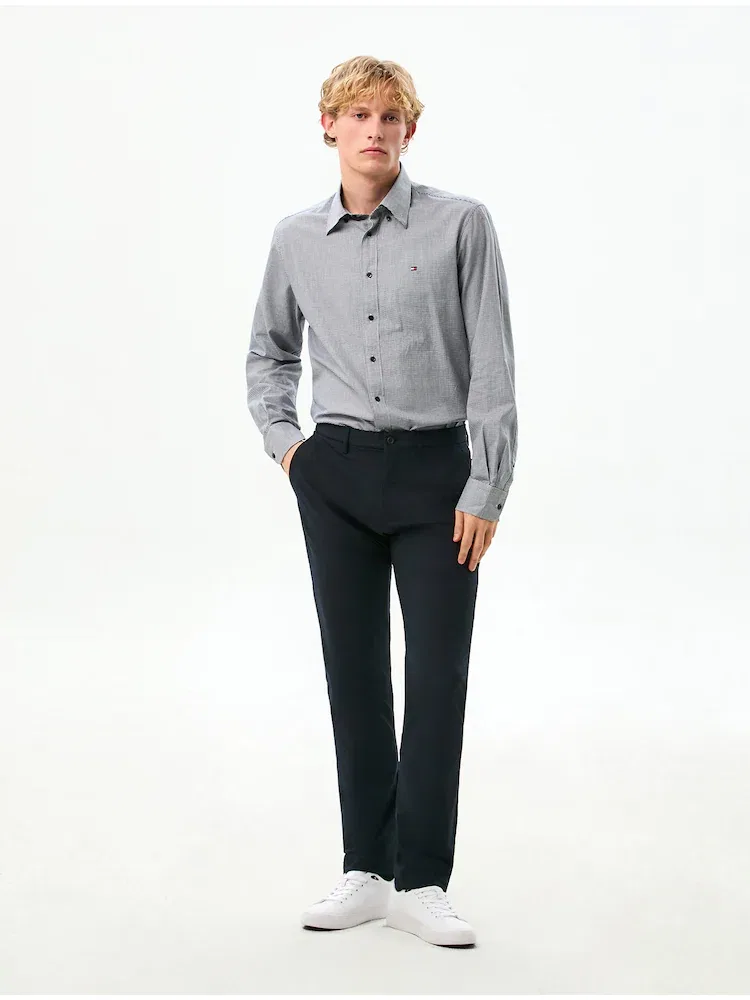 Рубашка с узором в елочку Regula fit TOMMY HILFIGER, Blue — фото 2