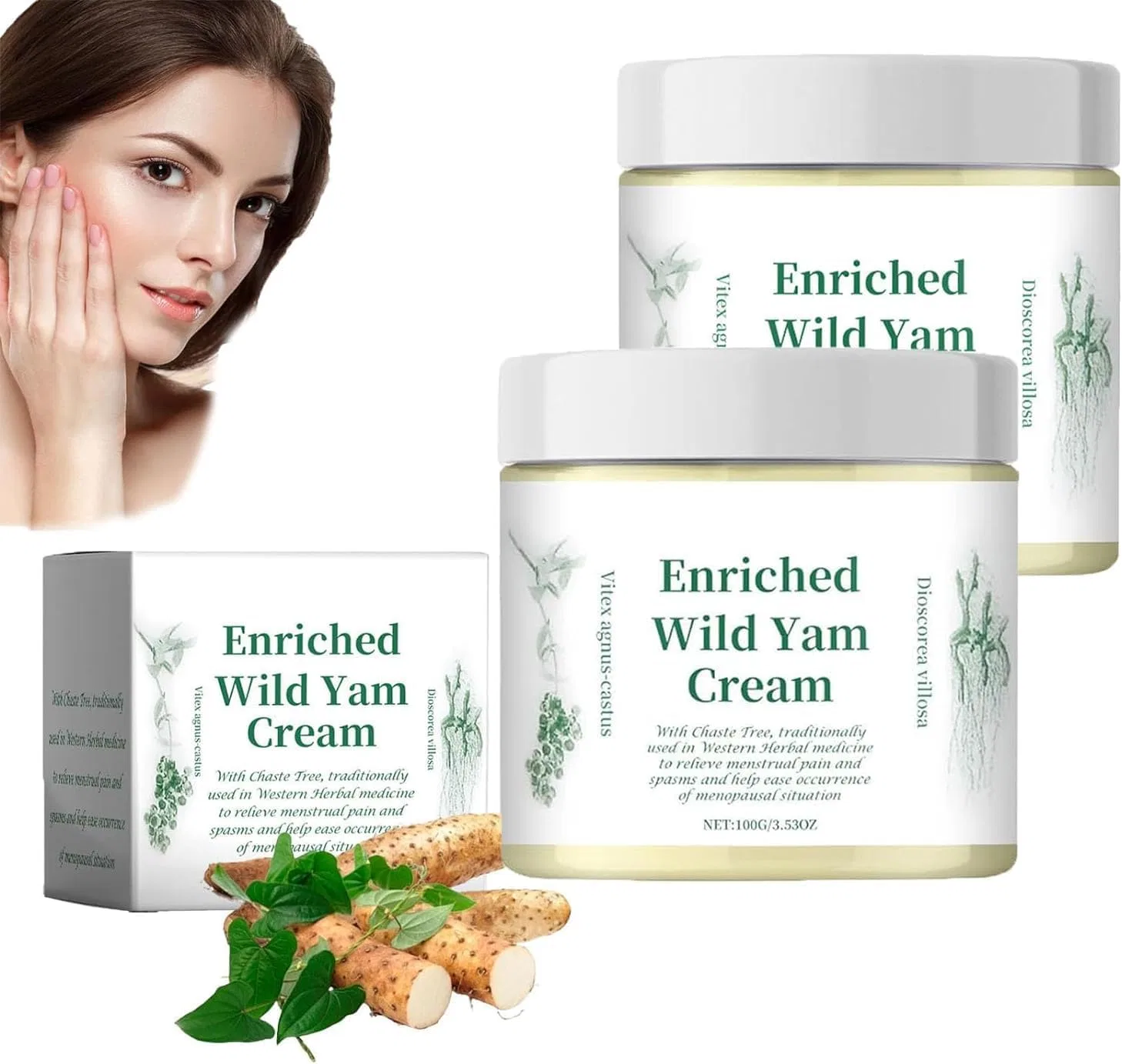 Крем Organic Wild Yam Cream Daffezon, 100г, 2 Pieces