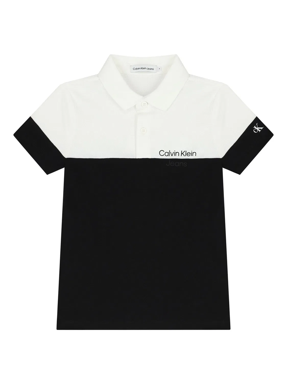 Поло с принтом логотипа Calvin Klein, черный