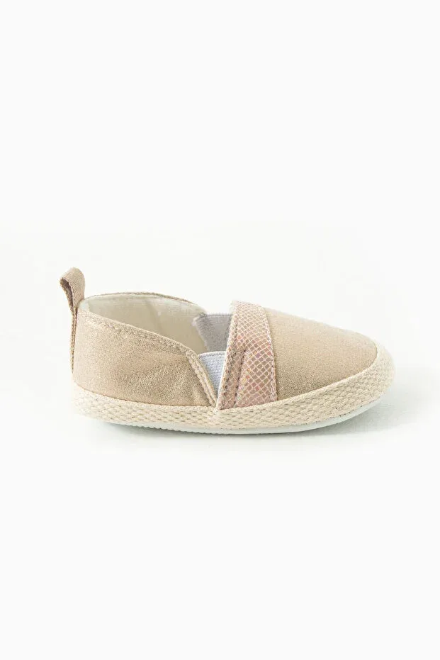 Детские балетки для девочек с антискользящей подошвой Yummy Kids, Beige — фото 2