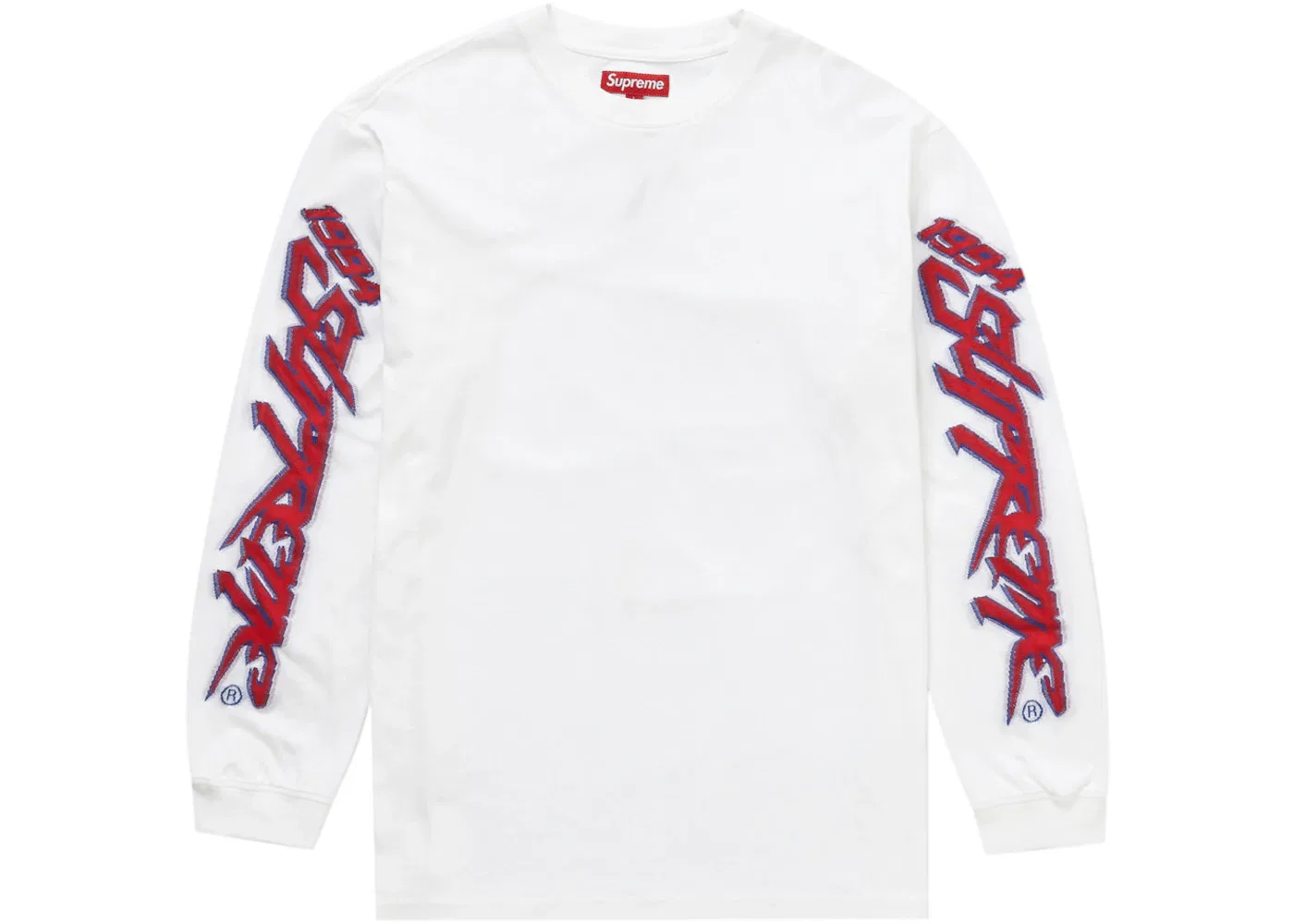 Мужской топ с длинным рукавом Supreme Racing Intarsia, белый
