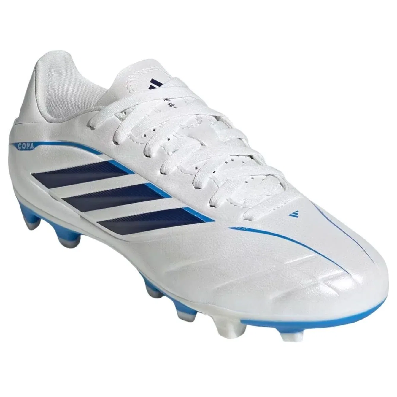Детские кроссовки Copa Pure IV Club FG/MG 'Zero Metallic Dark Blue Lucid Ray Blue' adidas, Zero Metallic / Dark Blue / Lucid Ray Blue — фото 2