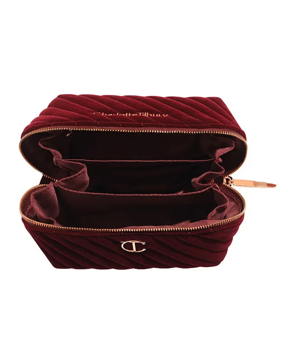 Органайзер для макияжа Velvet Make Up Bag средний Charlotte Tilbury, Night Crimson — фото 2