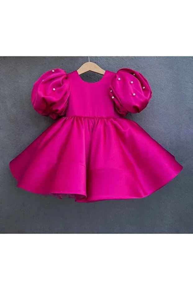Детское платье для девочек с коротким рукавом Gnl Butik, Pink — фото 2