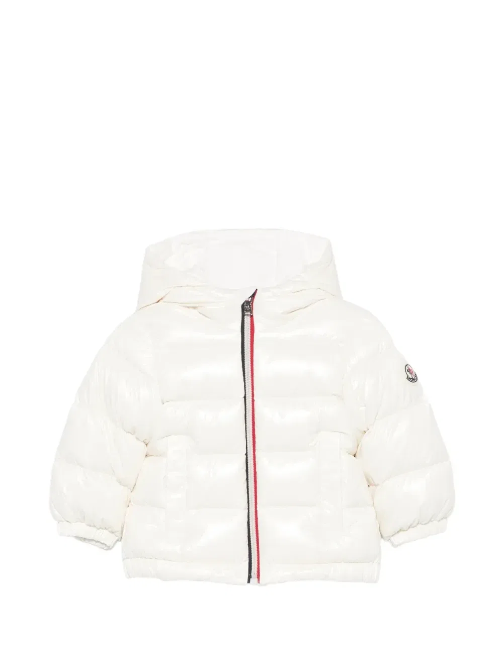 Утепленная куртка с капюшоном Aubert Moncler Enfant, белый