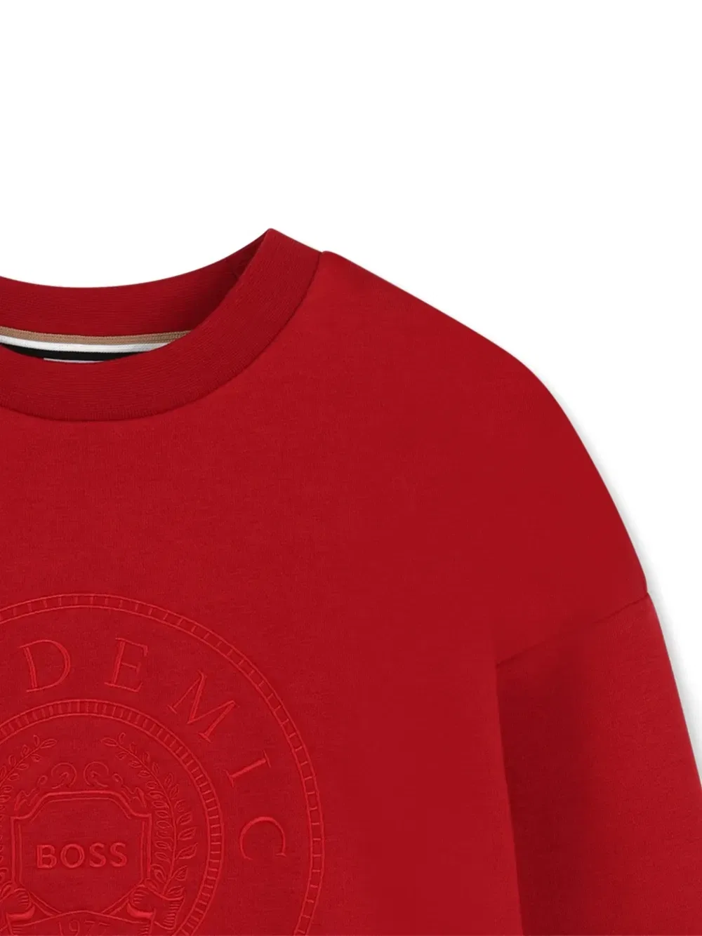 Толстовка с вышитым логотипом Boss Kidswear, красный — фото 3