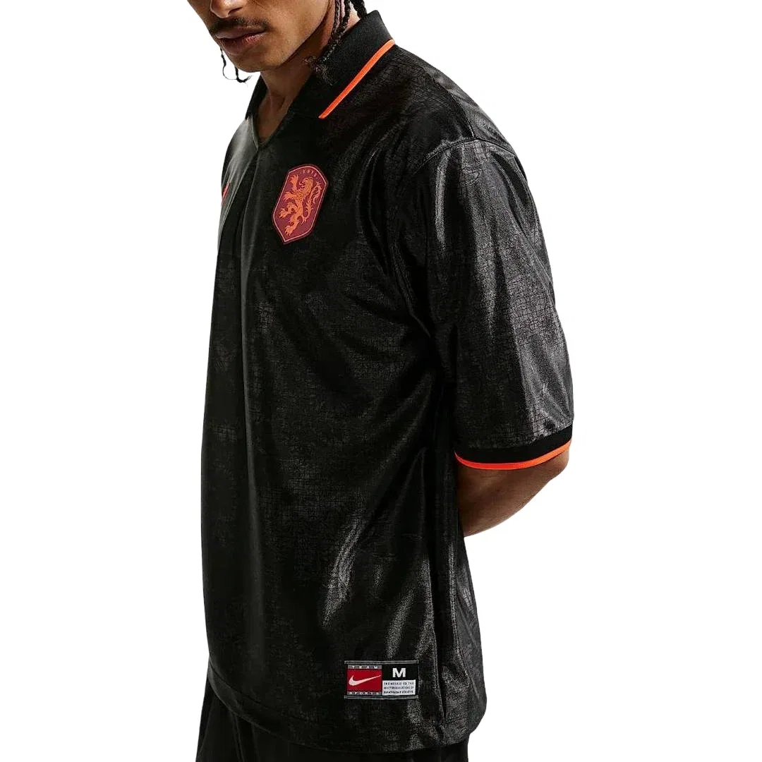 Мужская футболка Dri-FIT с принтом Nike Netherlands Energy, черный — фото 2