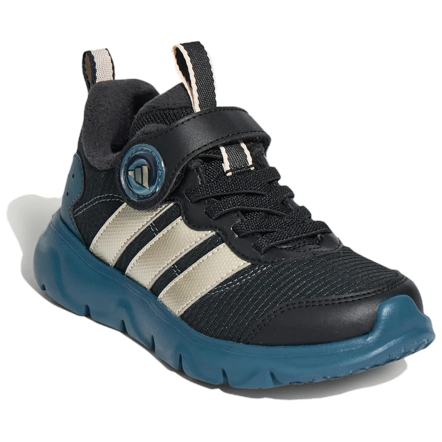Детские кроссовки для бега с моделью Playflow 2.0, Adidas, Black/Brown Metal/Dark Night Arctic Ocean Blue — фото 4