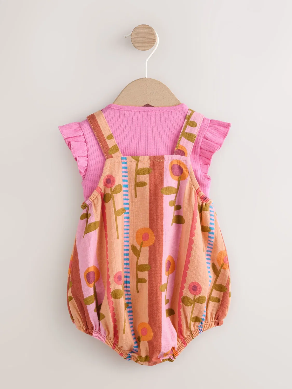Комбинезон-боди Next Pink Bright Bloomer, розовый — фото 2