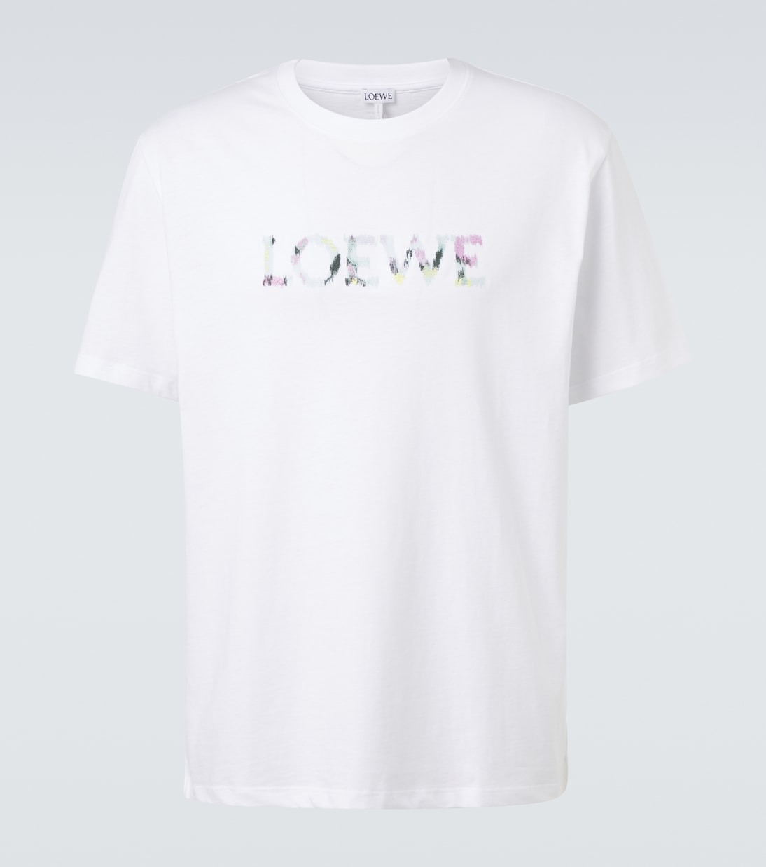 

Хлопковая футболка с логотипом Loewe, белый
