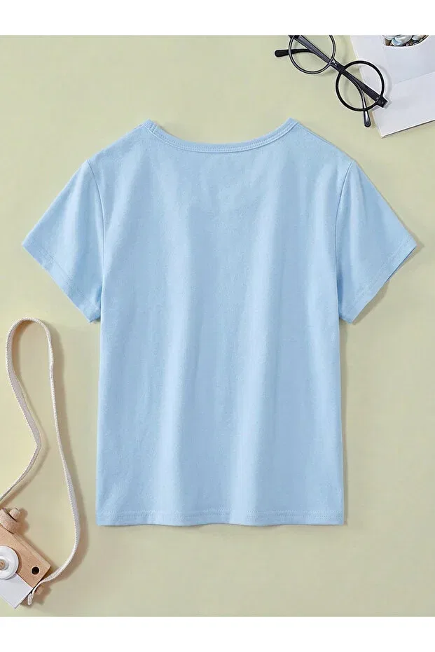 Детская хлопковая футболка Sportivea, Baby Blue — фото 4