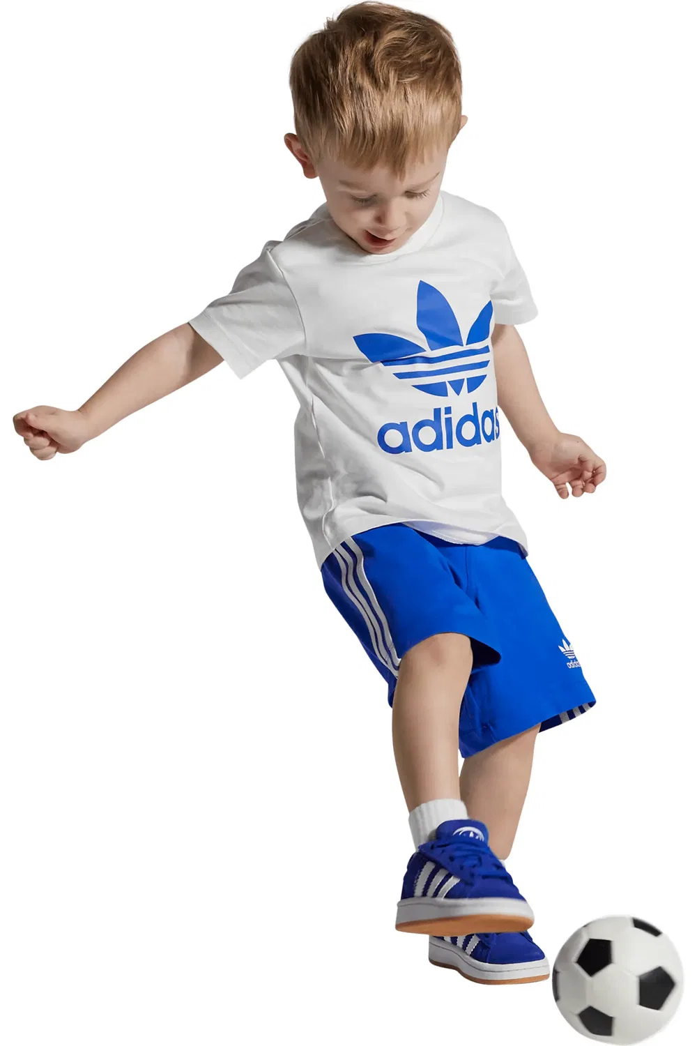 Кроссовки детские с застежкой-липучкой Campus 00s adidas, Semi Lucid Blue/White/Gum — фото 3
